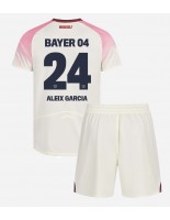 Bayer Leverkusen Aleix Garcia #24 Vieraspaita Lasten 2025-26 Lyhythihainen (+ shortsit)